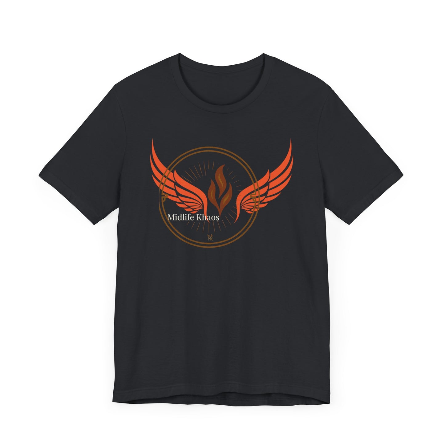 Midlife Khaos Winged Flame Tee, Unisex Short Sleeve Shirt, Casual Wear