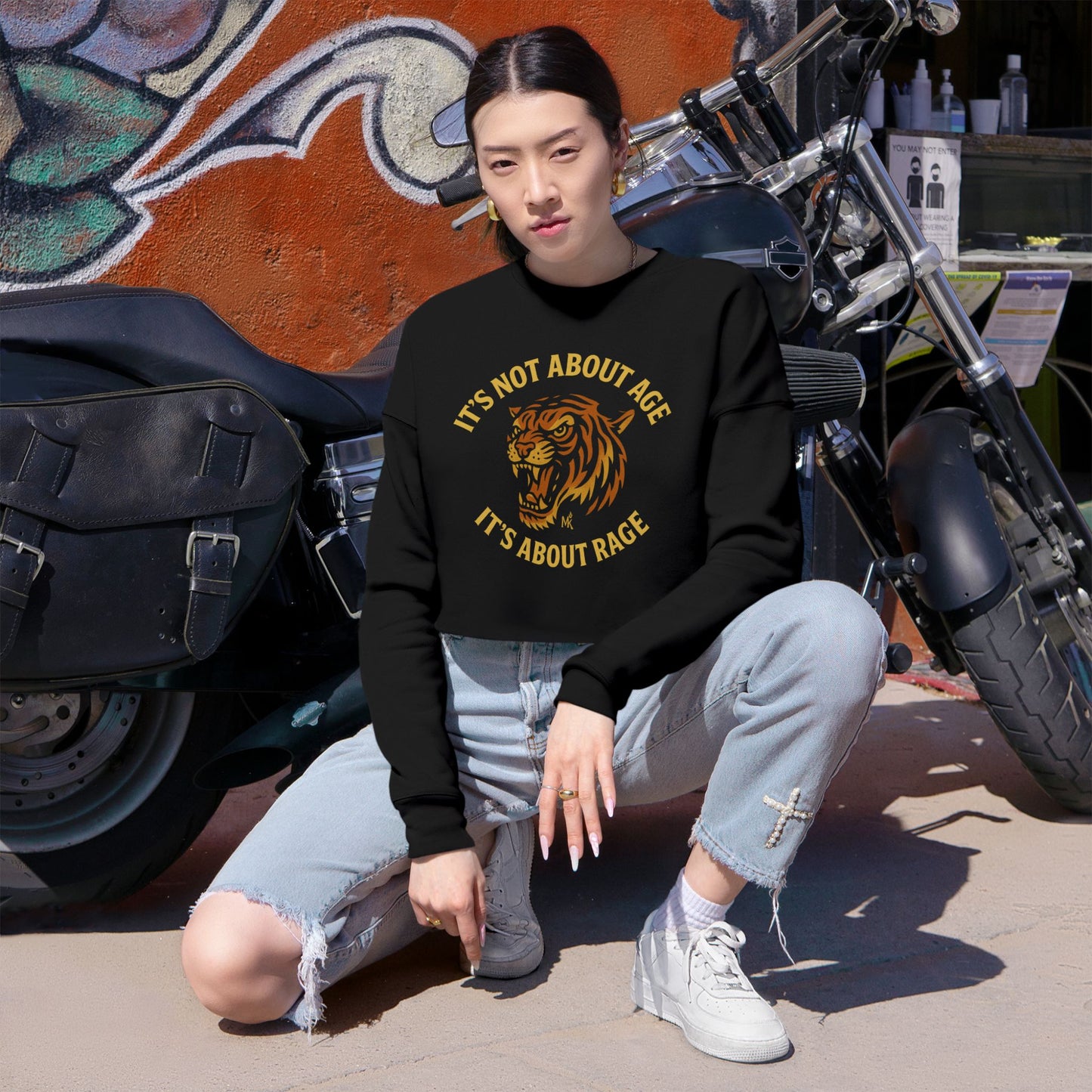 Rage Not Age Women's Cropped Sweatshirt