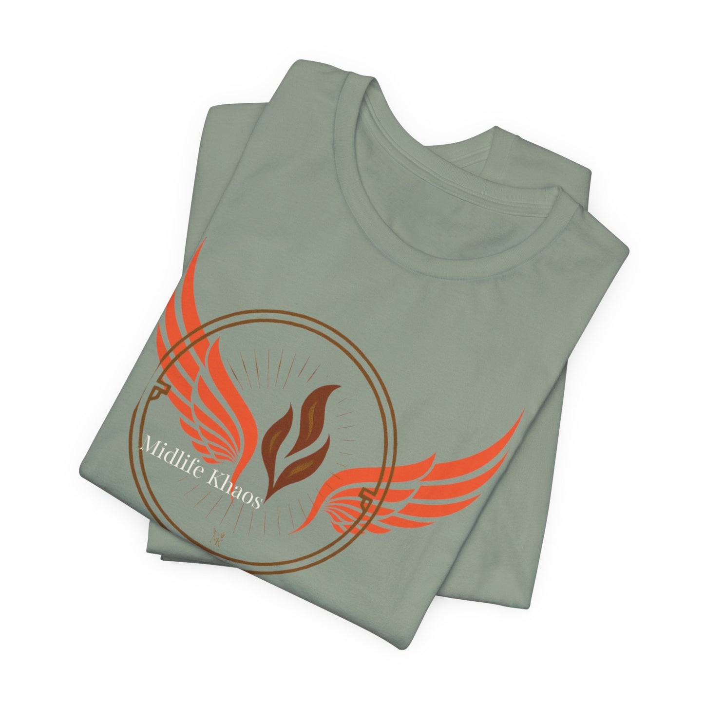 Midlife Khaos Winged Flame Tee, Unisex Short Sleeve Shirt, Casual Wear