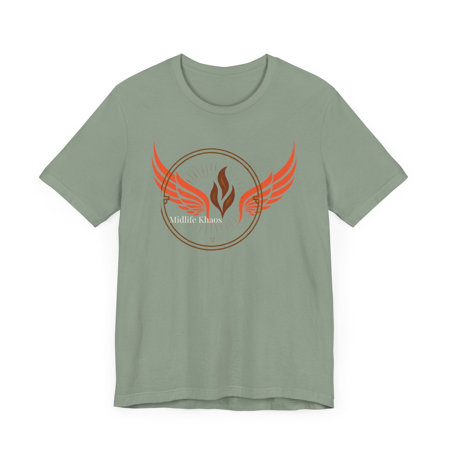 Midlife Khaos Winged Flame Tee, Unisex Short Sleeve Shirt, Casual Wear