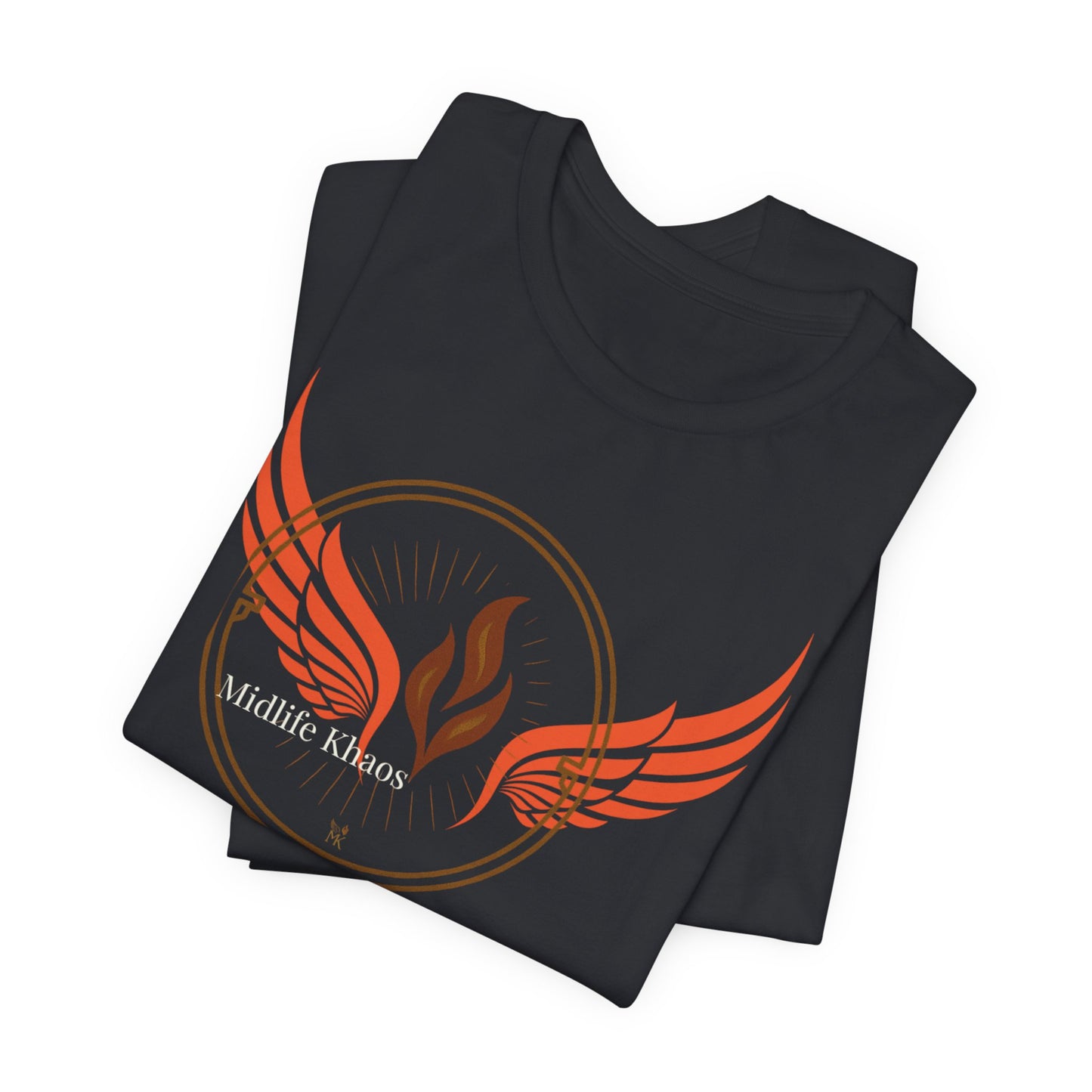 Midlife Khaos Winged Flame Tee, Unisex Short Sleeve Shirt, Casual Wear