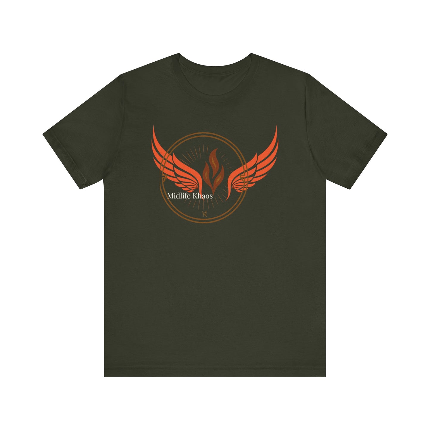 Midlife Khaos Winged Flame Tee, Unisex Short Sleeve Shirt, Casual Wear