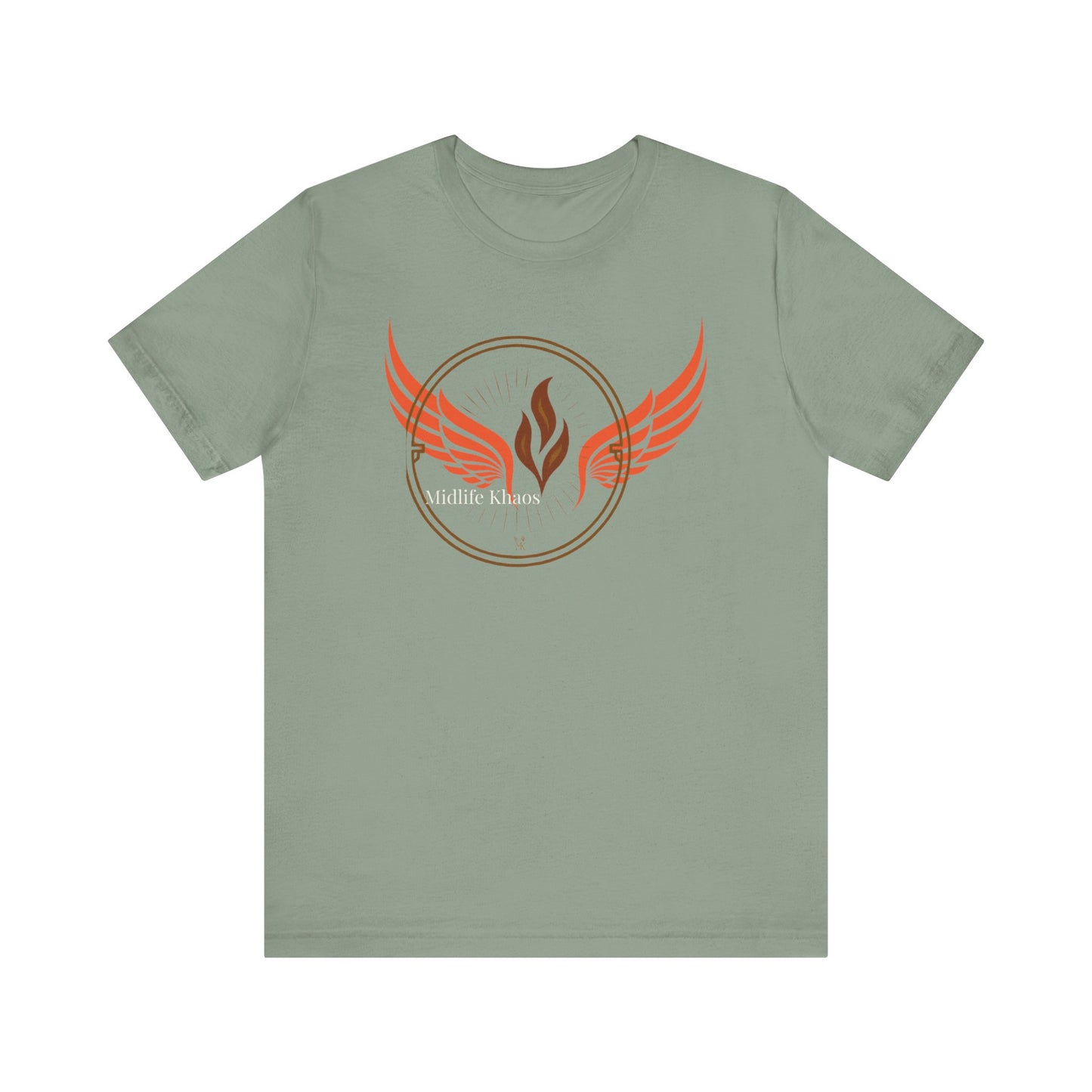 Midlife Khaos Winged Flame Tee, Unisex Short Sleeve Shirt, Casual Wear