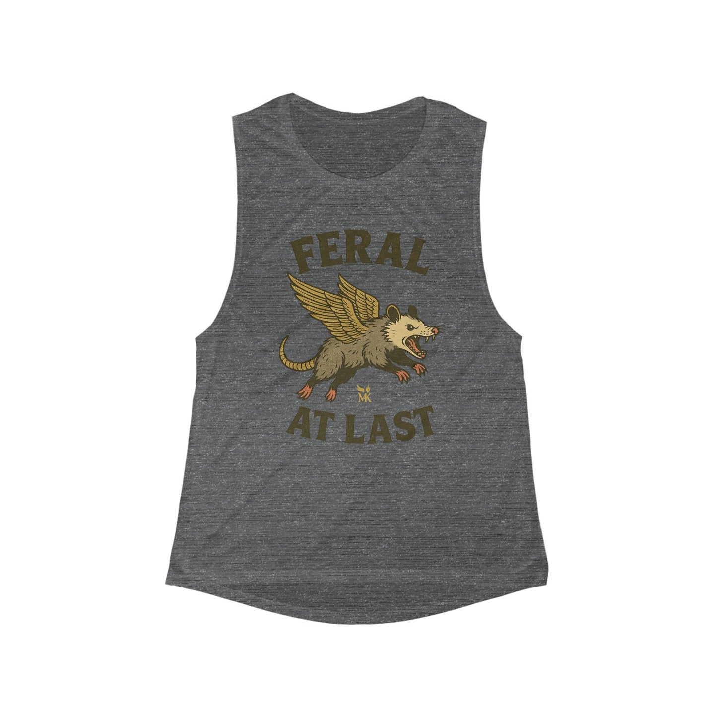 Feral at Last Women's Flowy Muscle Tank, Cute Summer Top, Animal Lover Gift, Casual Wear, Festival Outfit