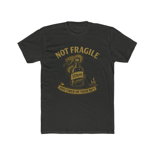 Tired of Your Sh*t Unisex Cotton Crew Tee with Vintage Snake