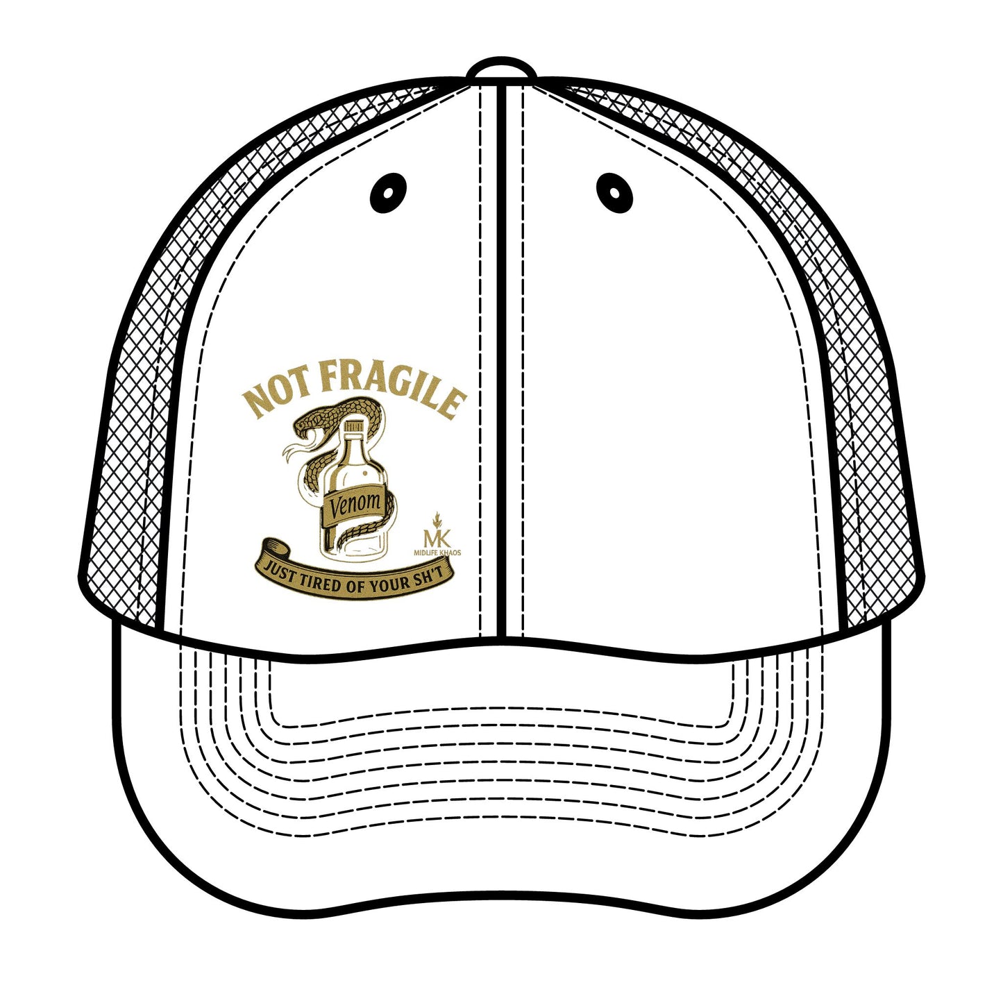 "Not Fragile" Design, Vintage Cap,