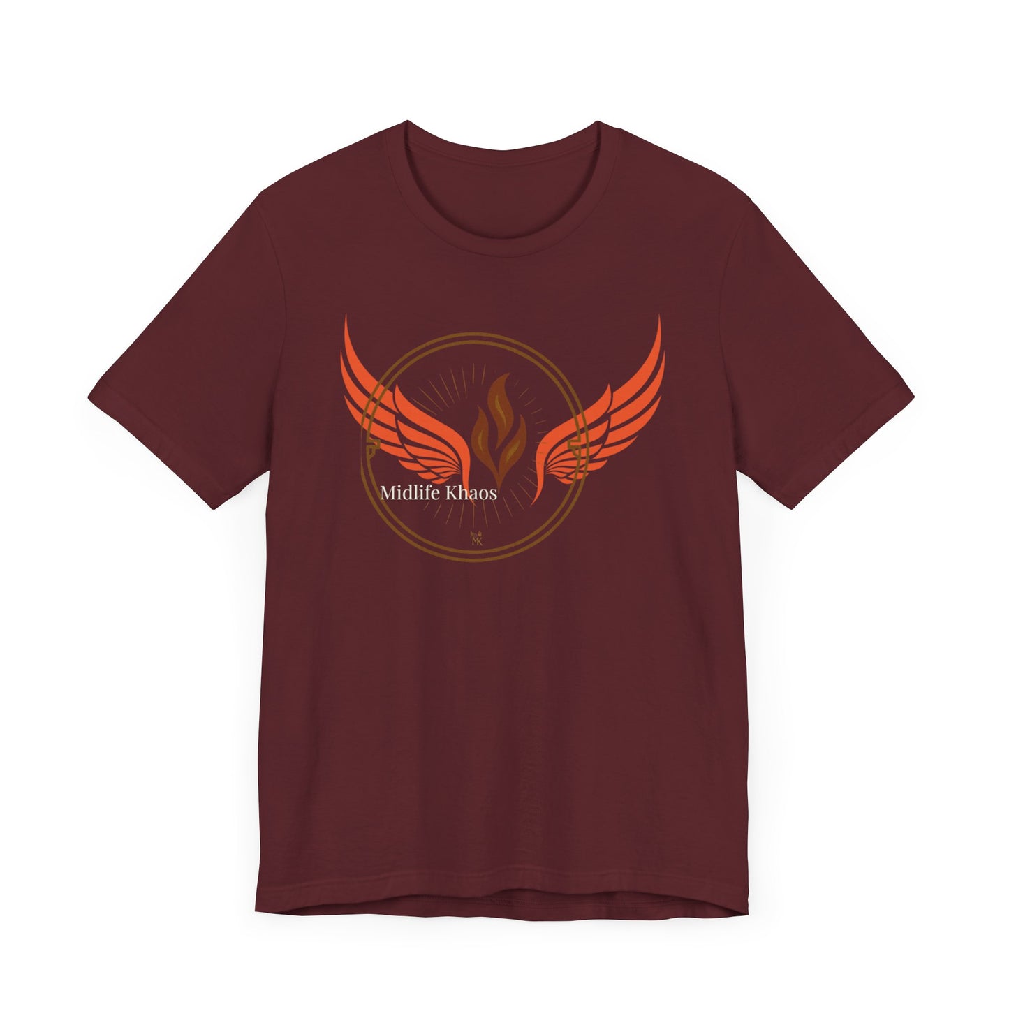 Midlife Khaos Winged Flame Tee, Unisex Short Sleeve Shirt, Casual Wear