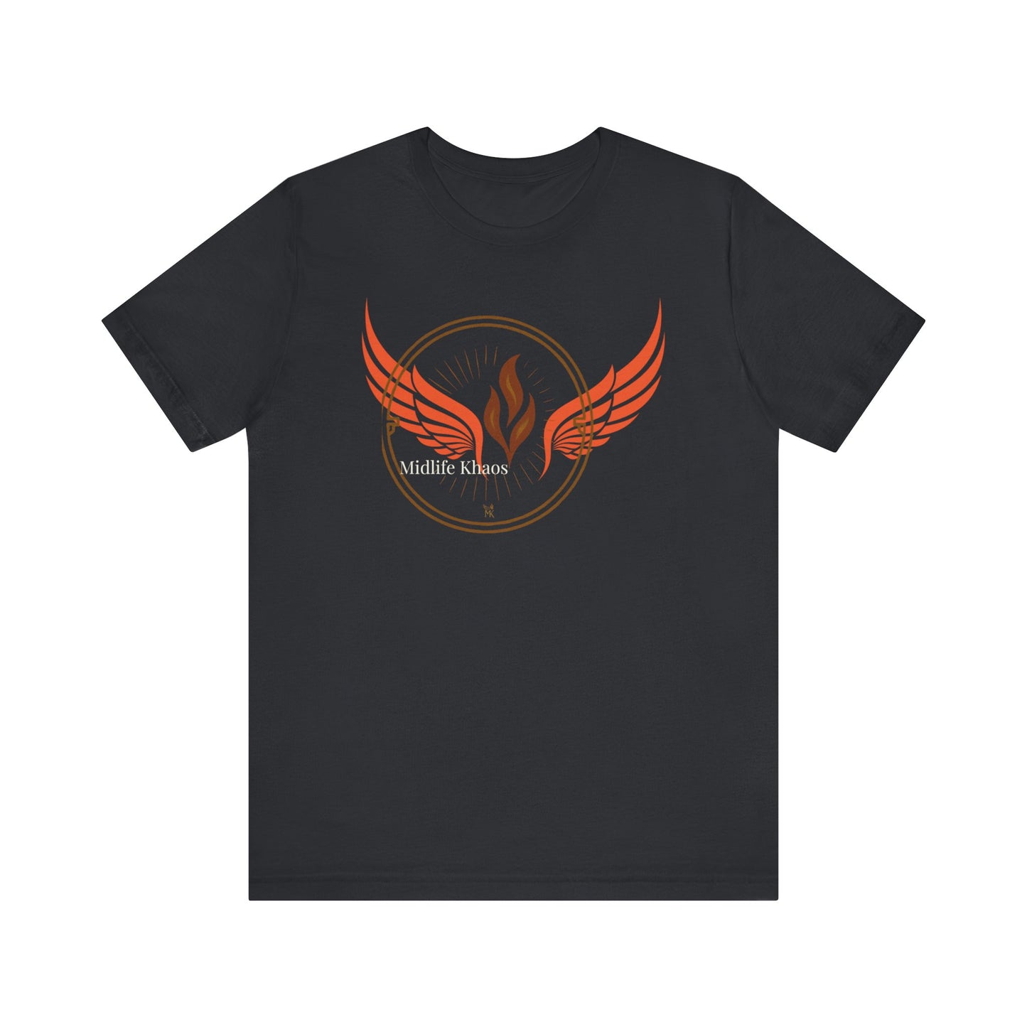 Midlife Khaos Winged Flame Tee, Unisex Short Sleeve Shirt, Casual Wear
