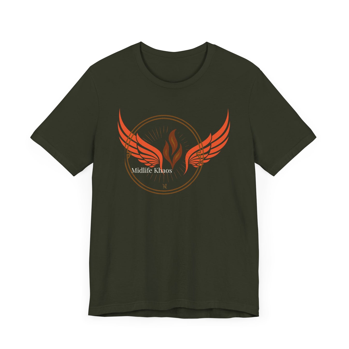Midlife Khaos Winged Flame Tee, Unisex Short Sleeve Shirt, Casual Wear