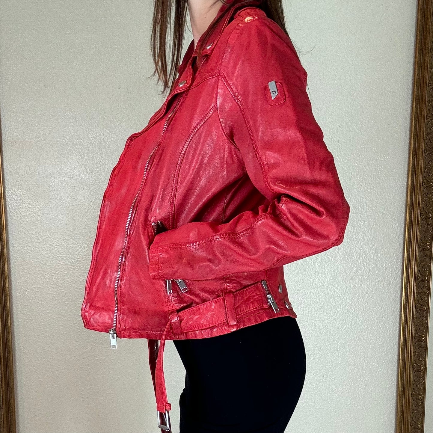 Mauritius Red Leather Jacket
