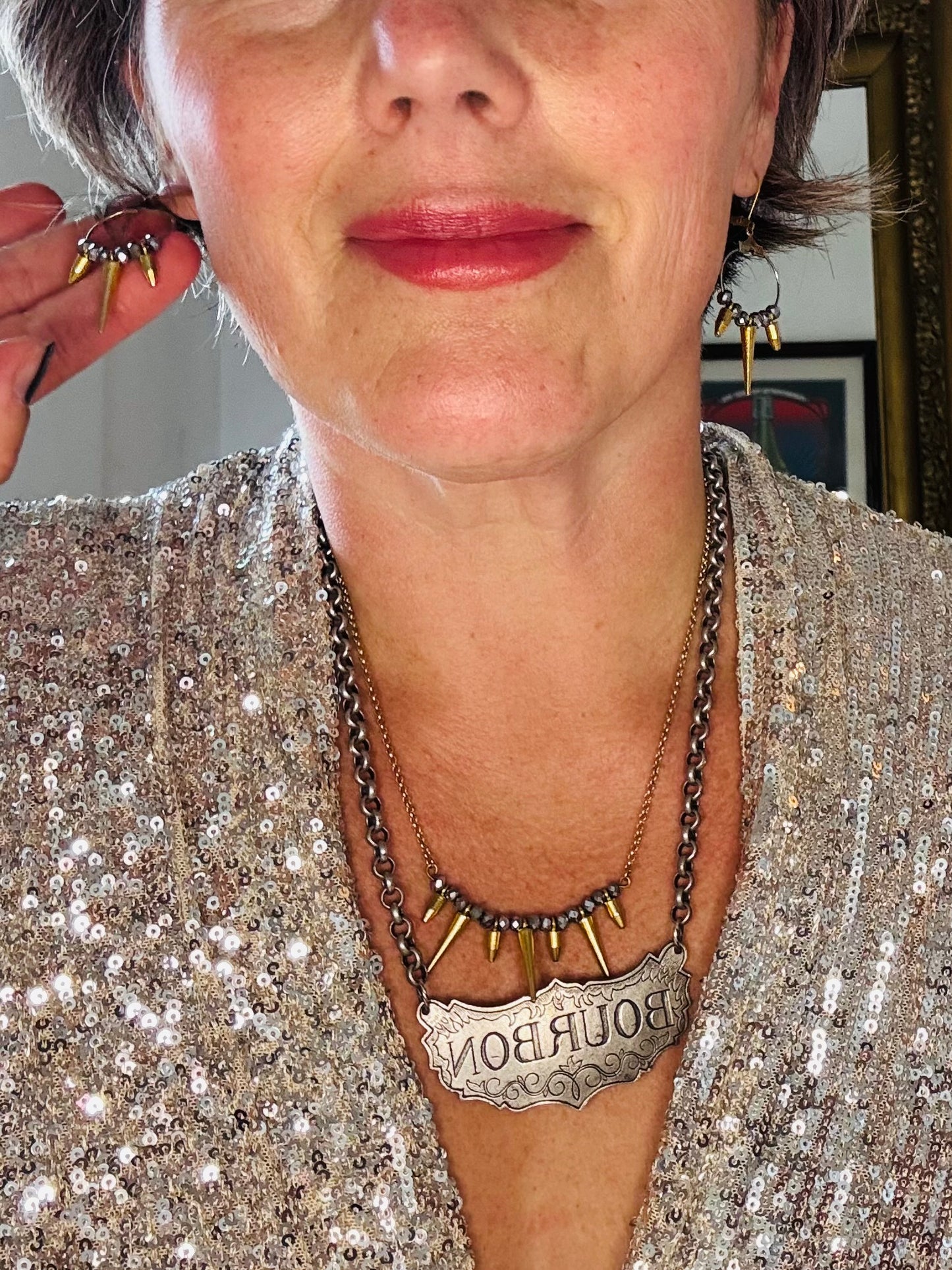 Bourbon Tag Statement Necklace