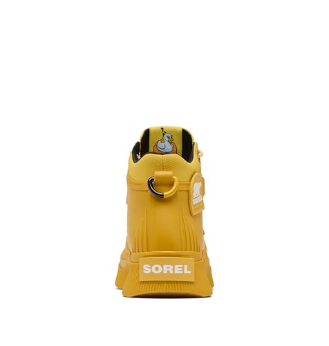 Sorel Women's Out N About IV Splashy WP Rain Boot, Gold Leaf, Black, 7