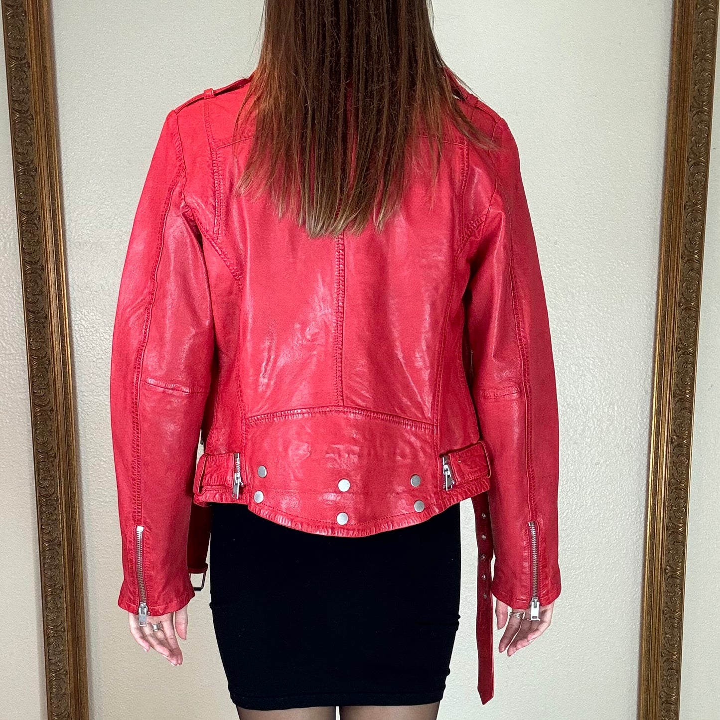 Mauritius Red Leather Jacket