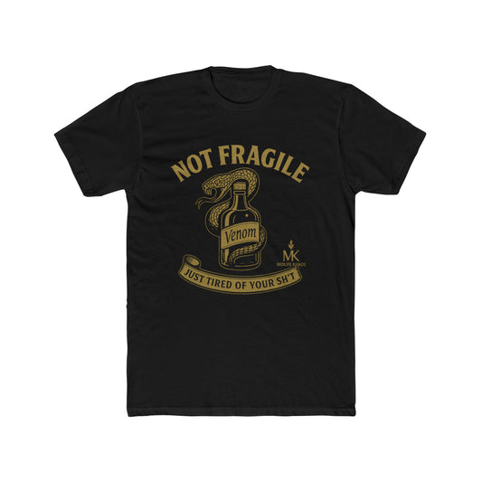 Tired of Your Sh*t Unisex Cotton Crew Tee with Vintage Snake