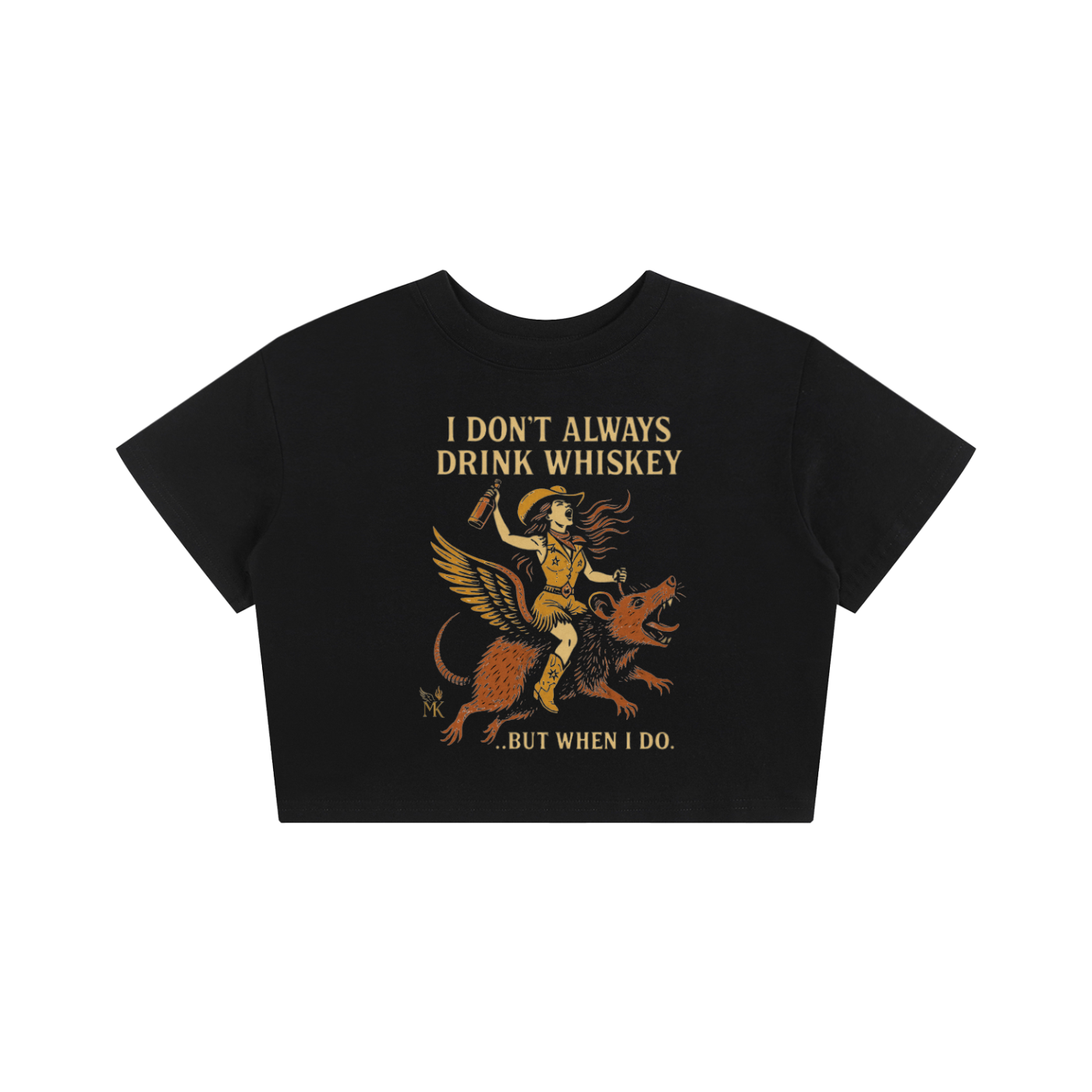 When I Drink Whiskey Baby Tee Seamless T-Shirt - 200 GSM