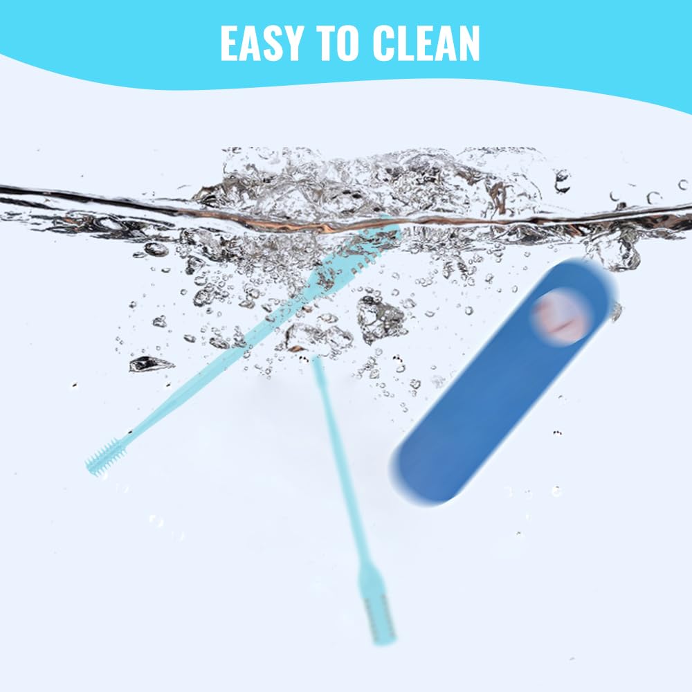 Upgrade 2 in 1 Nasal Hair Cutter, Nasal Hair Trimmer for Women Men, Portable Manual 360° Rotating Nose Hair Trimmer with Ear Digger for Men Women (Cream, 3 Pcs)