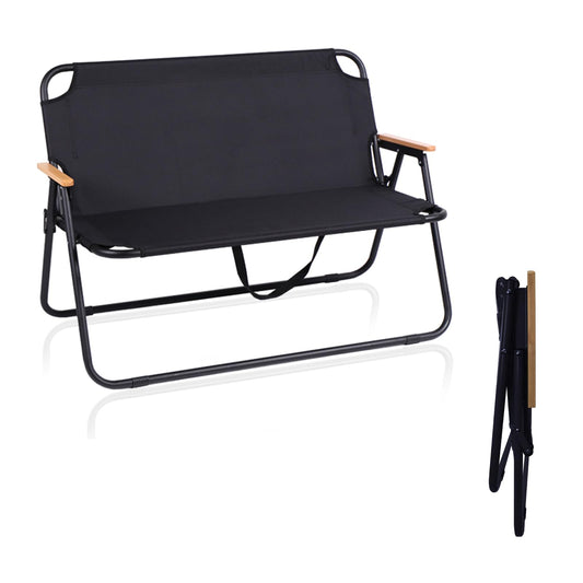 BDL Double Camping Chair Loveseat Heavy Duty Folding Double Seat Beach Chair with Armrests for Outdoor Travel Hiking Patio Beach