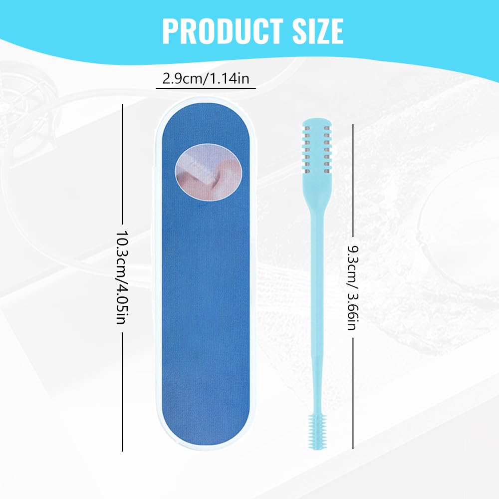 Upgrade 2 in 1 Nasal Hair Cutter, Nasal Hair Trimmer for Women Men, Portable Manual 360° Rotating Nose Hair Trimmer with Ear Digger for Men Women (Cream, 3 Pcs)