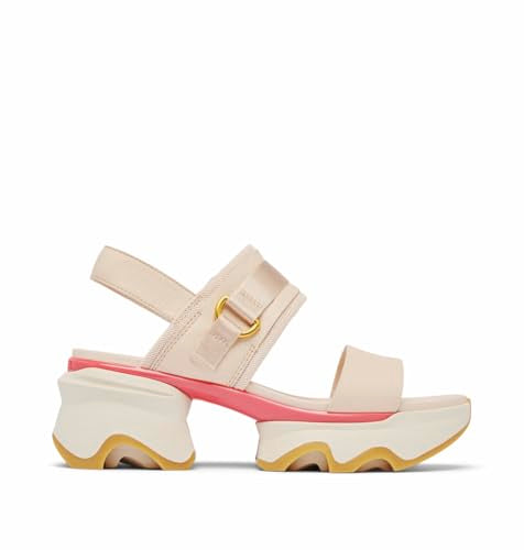 Sorel Women's Contemporary Heeled Sandal, Pearlescent/Coral Blossom, 6.5
