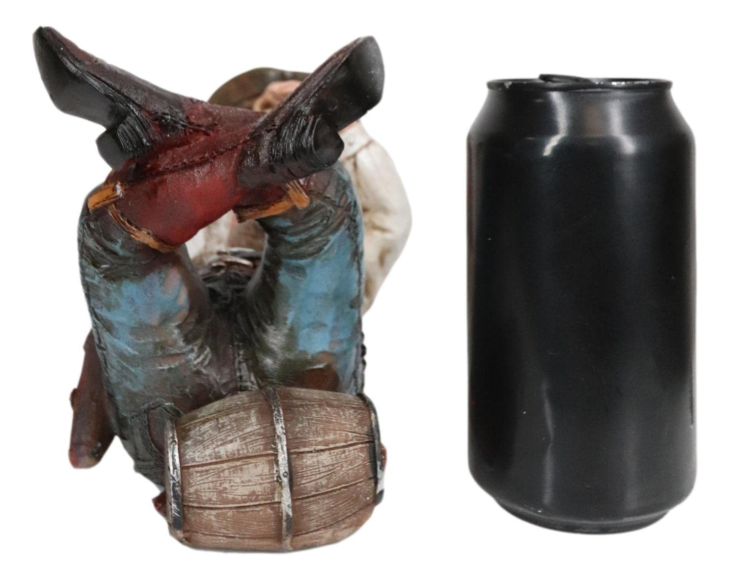 Ebros Gift Wild West Country Cowboy Sheriff with Pistol and Hat Western Wine Bottle Holder Caddy Figurine Decorative Sculpture of Cowboys Rustic Accent