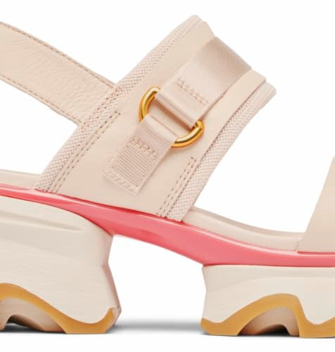 Sorel Women's Contemporary Heeled Sandal, Pearlescent/Coral Blossom, 6.5