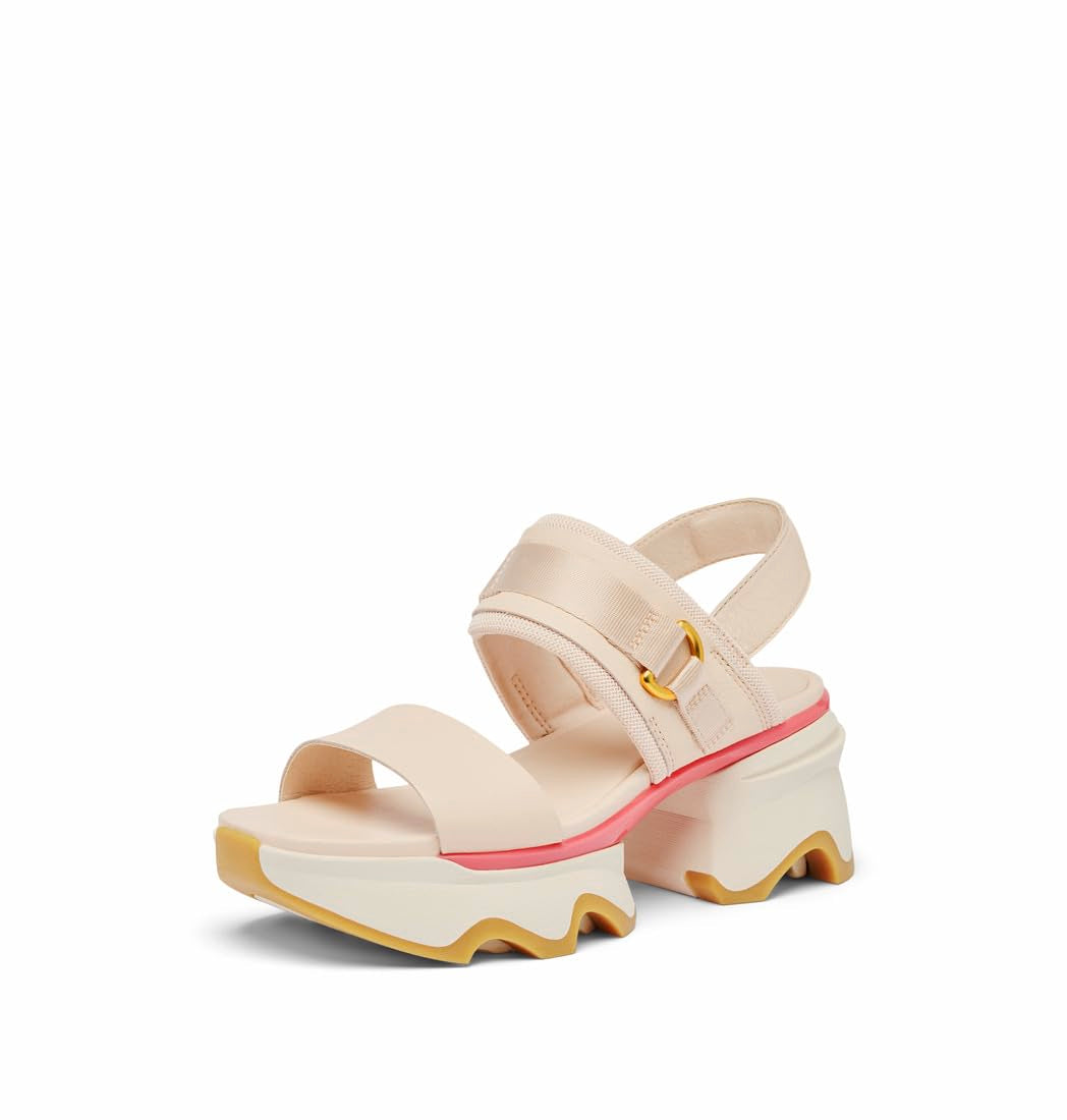 Sorel Women's Contemporary Heeled Sandal, Pearlescent/Coral Blossom, 6.5