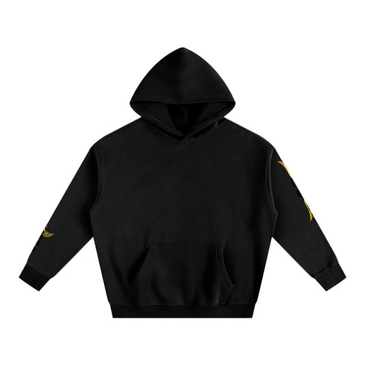 Oversize Fleeced Hoodie Smiley Face