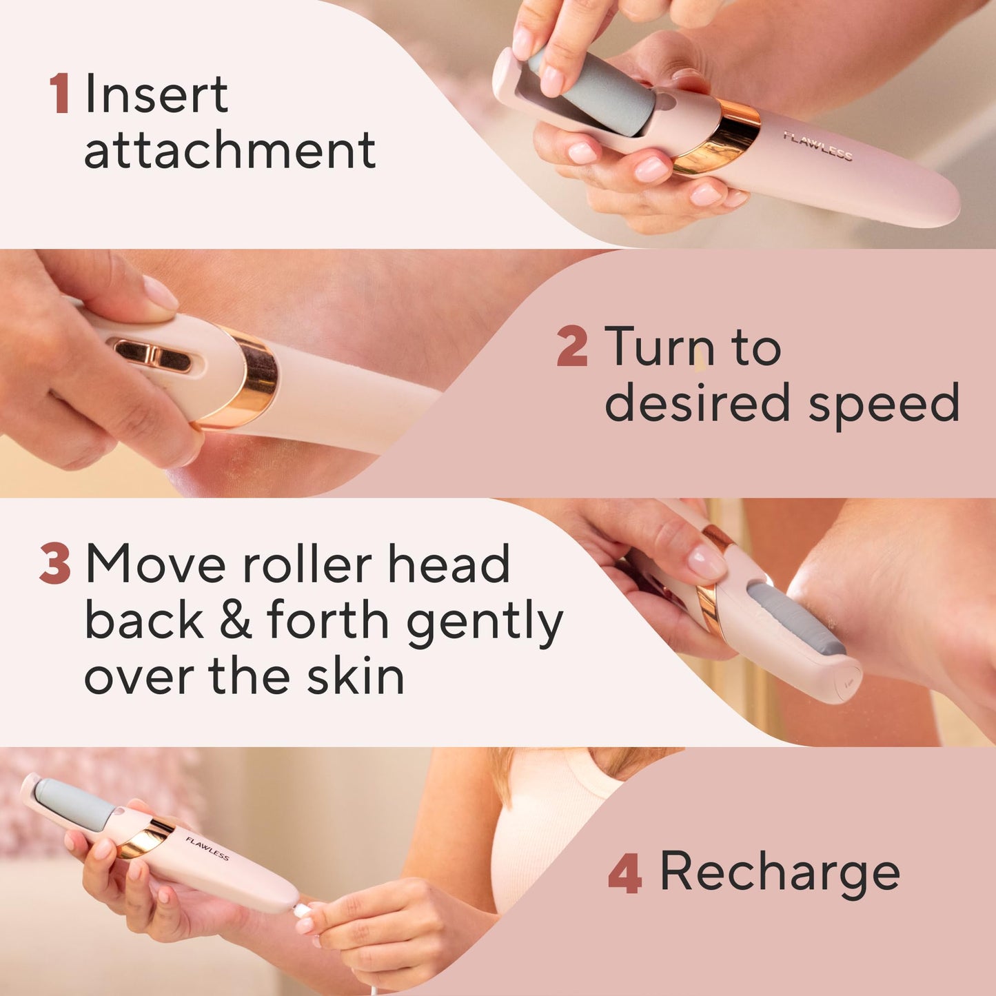 Finishing Touch Flawless Pedi Electronic Tool File and Callus Remover, Pedicure-New Version (Amazon Exclusive)