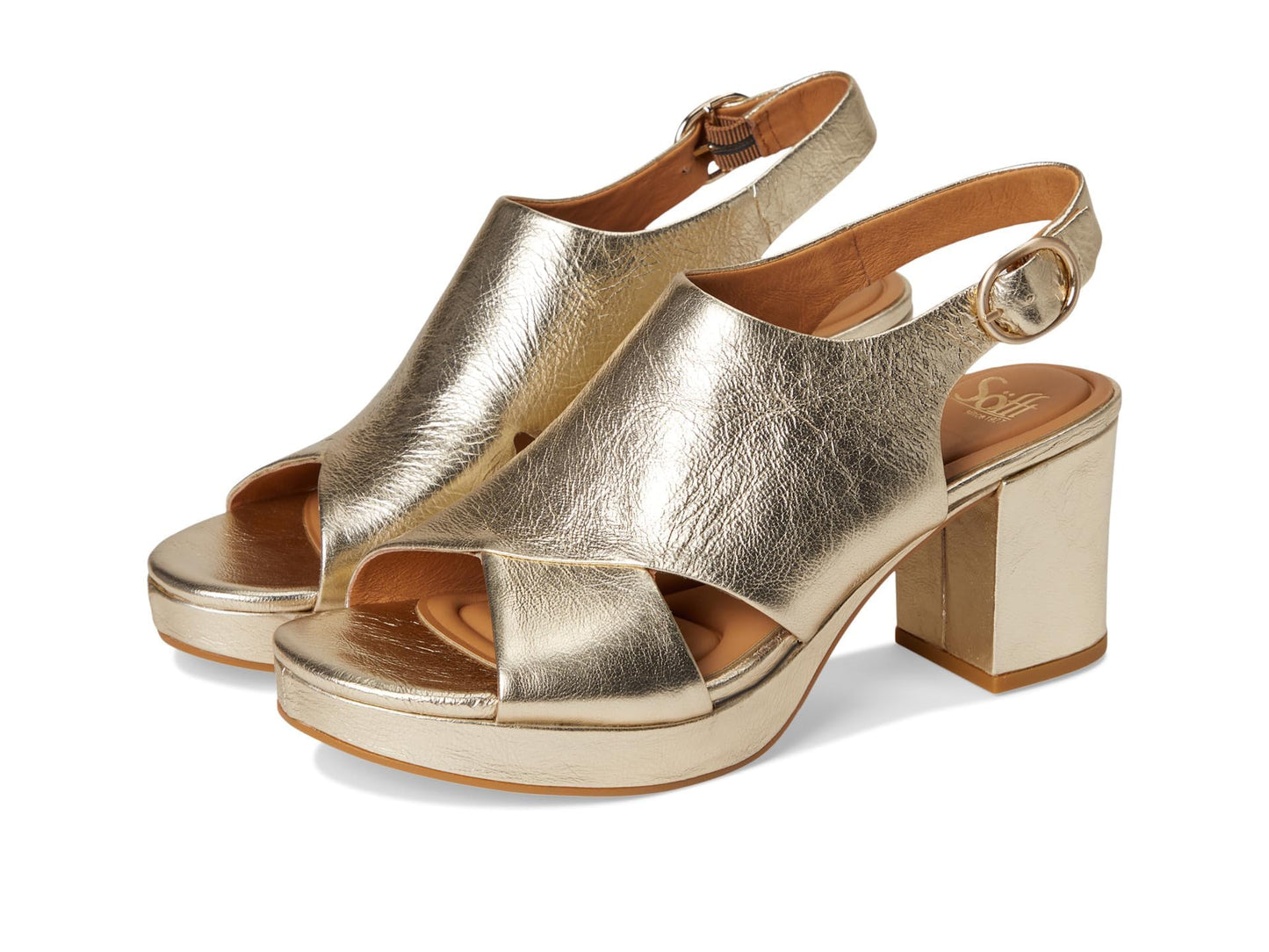 Sofft Women's Liv Heeled Sandal, Platino, 10