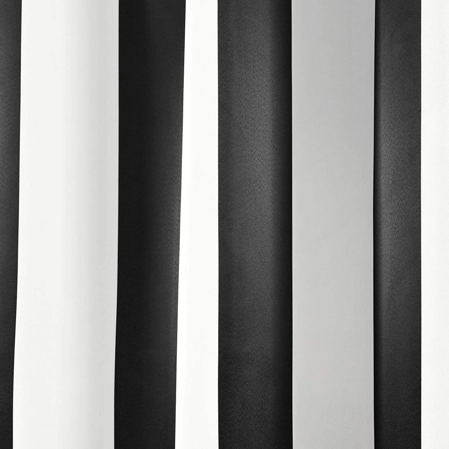 Lush Decor Wilbur Light Filtering Striped Window Curtains Set, 84 in L Panel Pair, Black, C32978P15-000