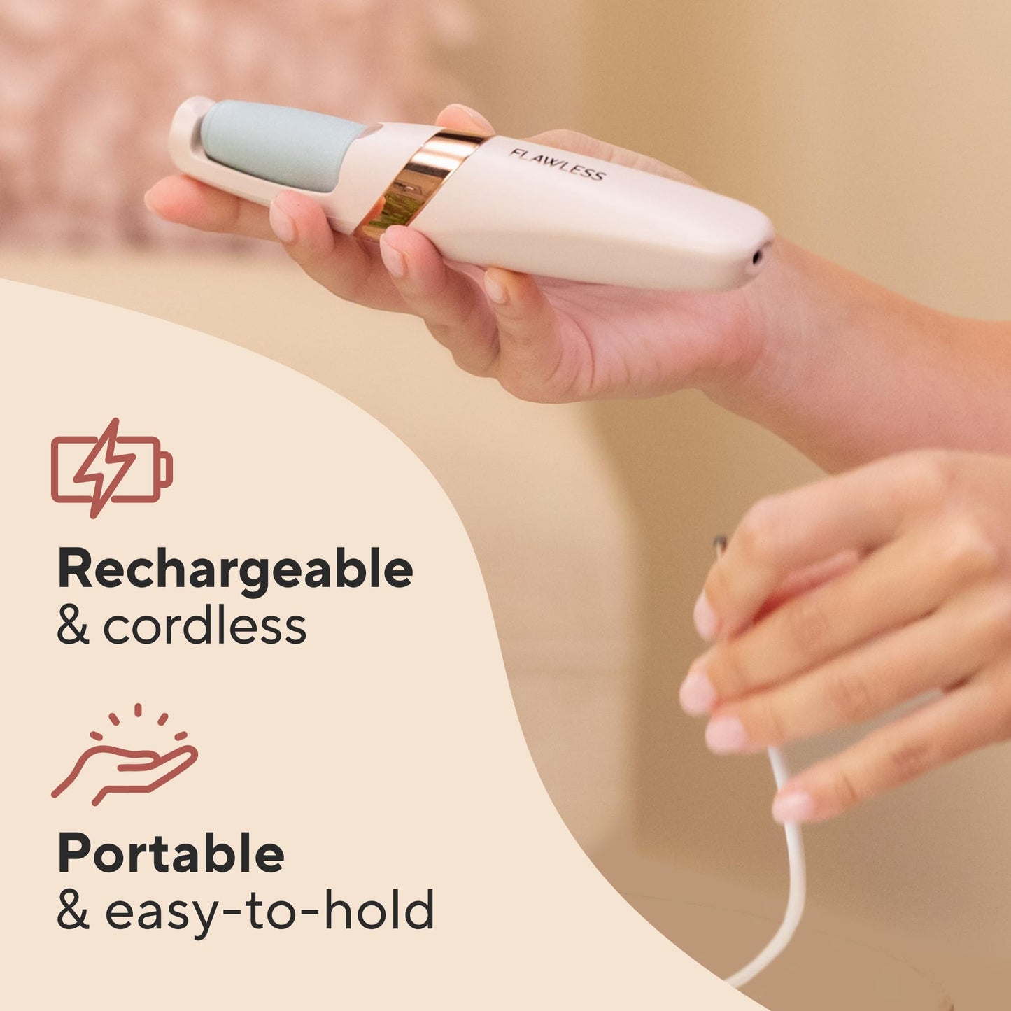 Finishing Touch Flawless Pedi Electronic Tool File and Callus Remover, Pedicure-New Version (Amazon Exclusive)