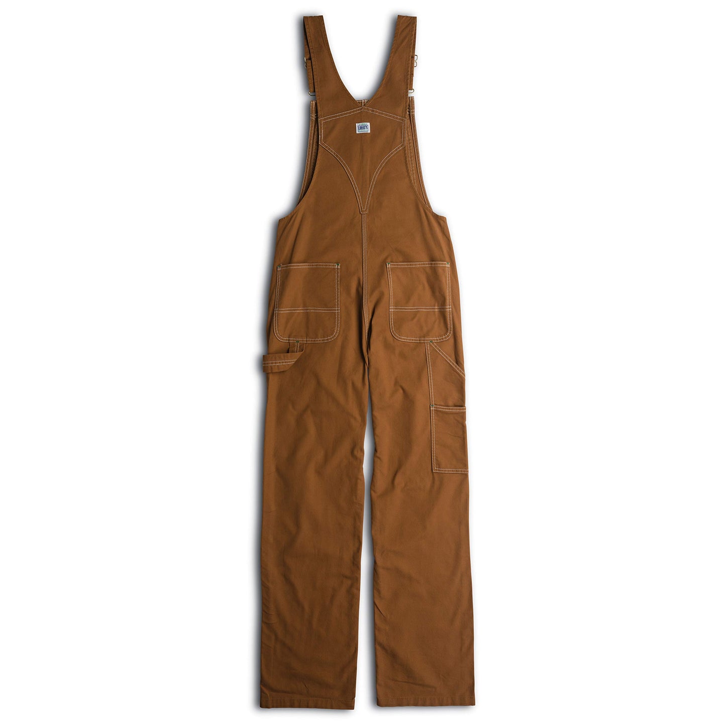 Liberty Womens Washed Duck Bib Overalls, Brown Duck, Medium