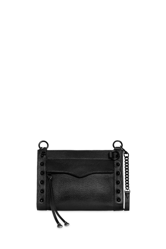 REBECCA MINKOFF MAB Crossbody with Studs, Black Shellac Hardware