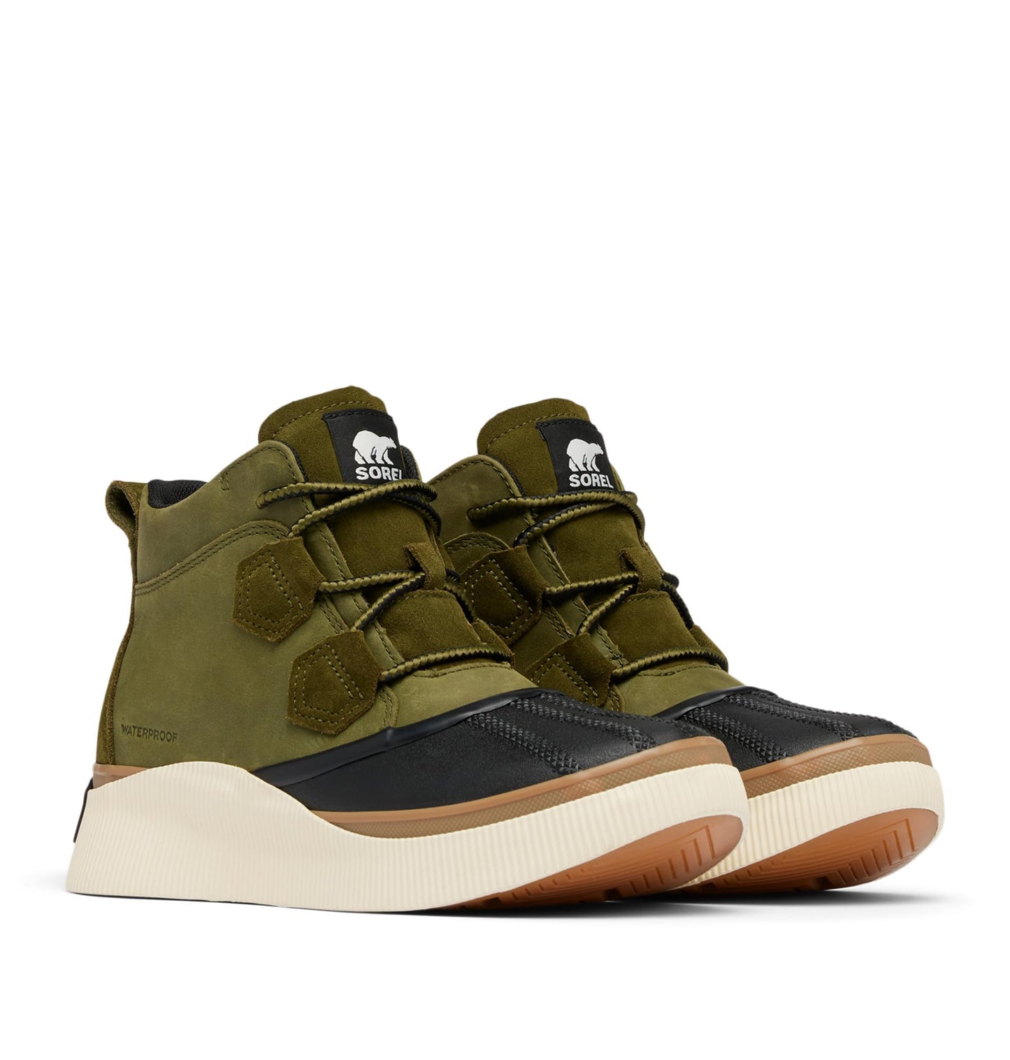 SOREL Women's Out N About lV Classic Waterproof Boot - Utility Green, Black - 8