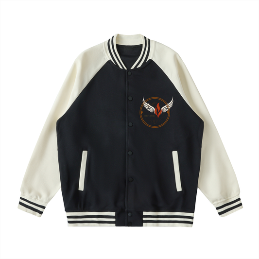 Fierce Two Tone Raglan Sleeve Varsity Jacket