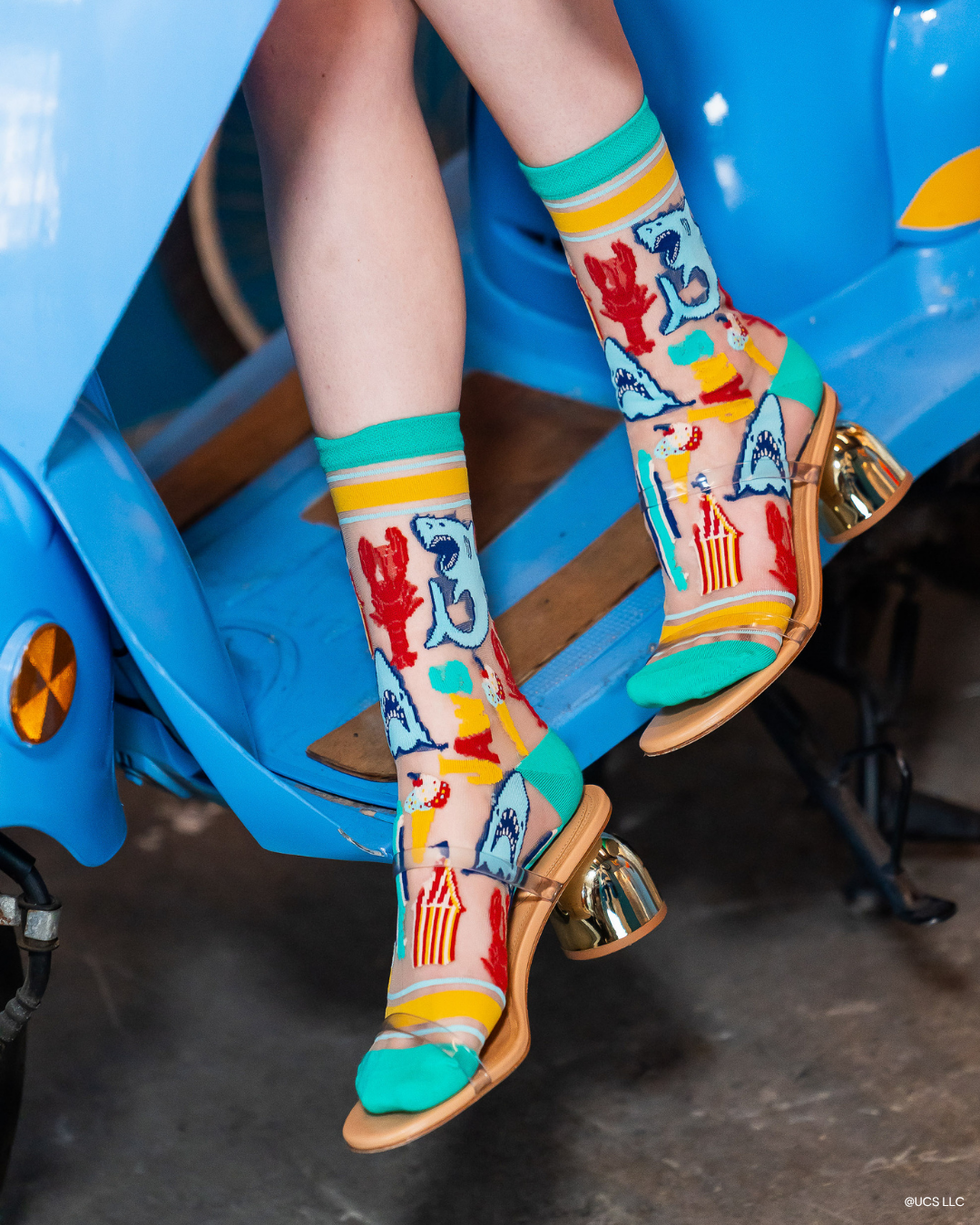 JAWS Carnival Classics Sheer Crew Sock