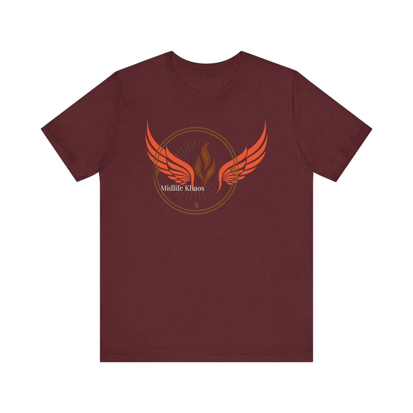 Midlife Khaos Winged Flame Tee, Unisex Short Sleeve Shirt, Casual Wear