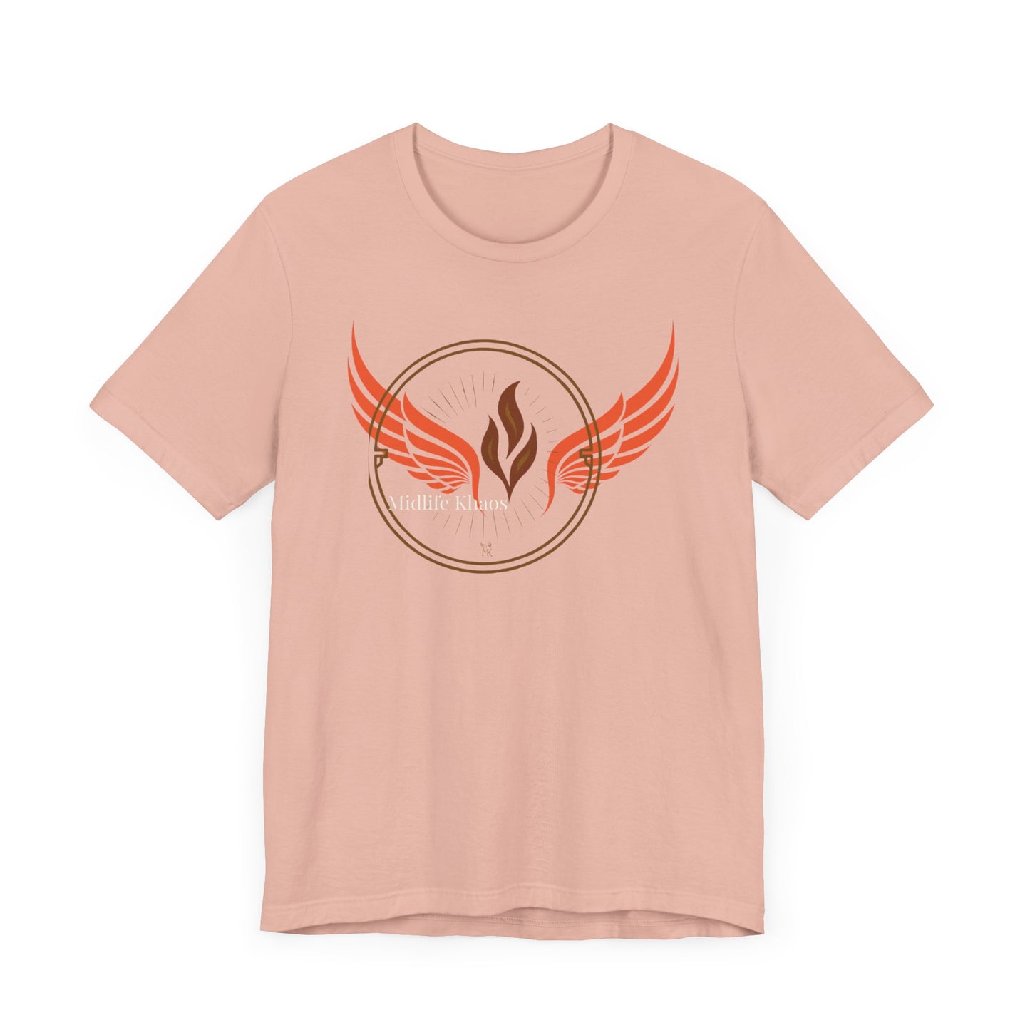 Midlife Khaos Winged Flame Tee, Unisex Short Sleeve Shirt, Casual Wear