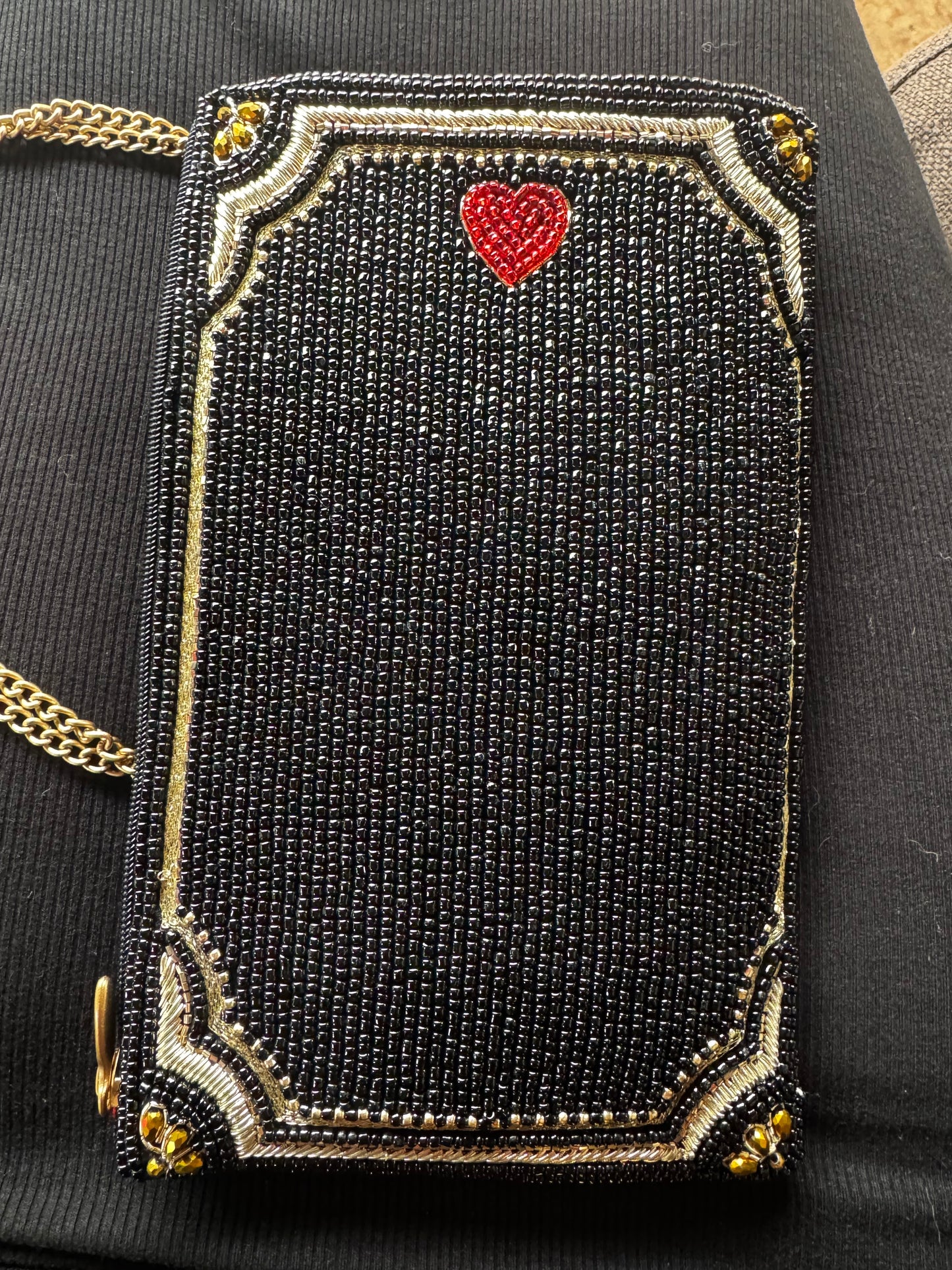 Mary Frances Beaded Phone Bag