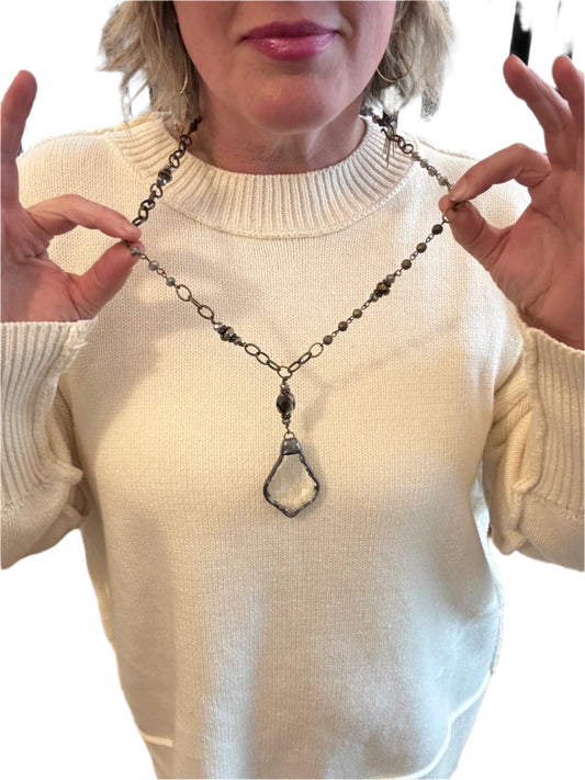 Vintage Chandelier Glass Necklace