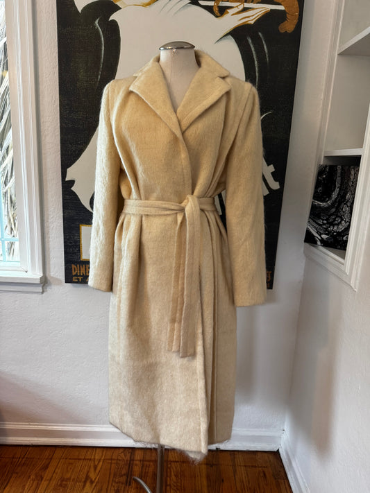 White Wool Vintage Coat