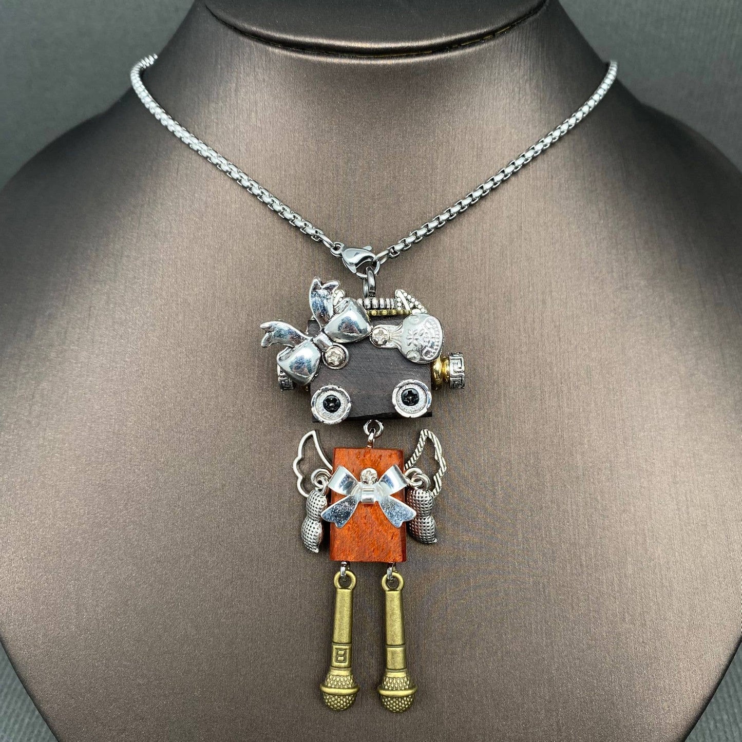 Multiple Styles Handmade Punk Robot Necklace - MIO68909