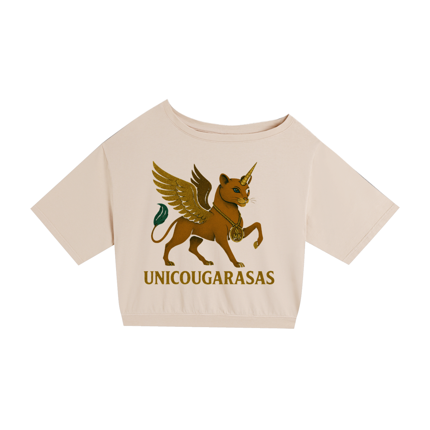 Unicougarasas Asymmetric Shoulder Oversized Cotton T-Shirt