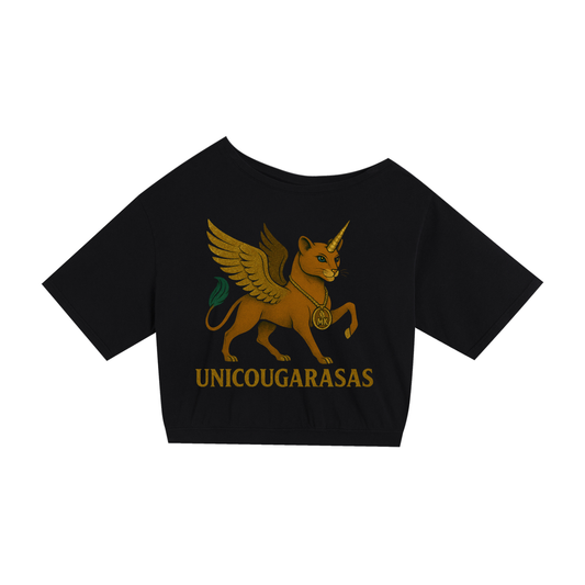 Unicougarasas Asymmetric Shoulder Oversized Cotton T-Shirt