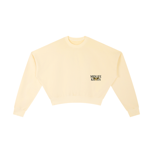 Vintage Washed Cropped Sweatshirt Uterus