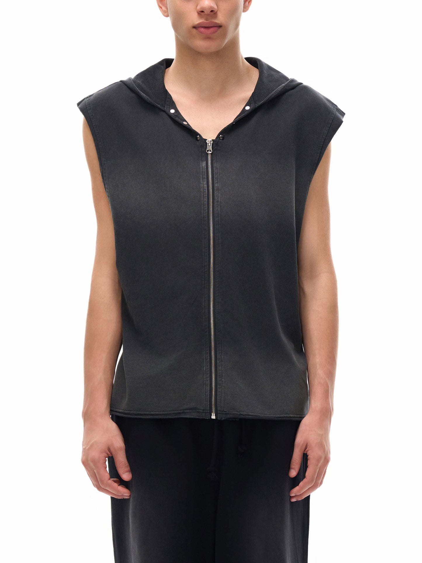 Femminasty Vintage Washed Zip-Up Hooded Tank Top