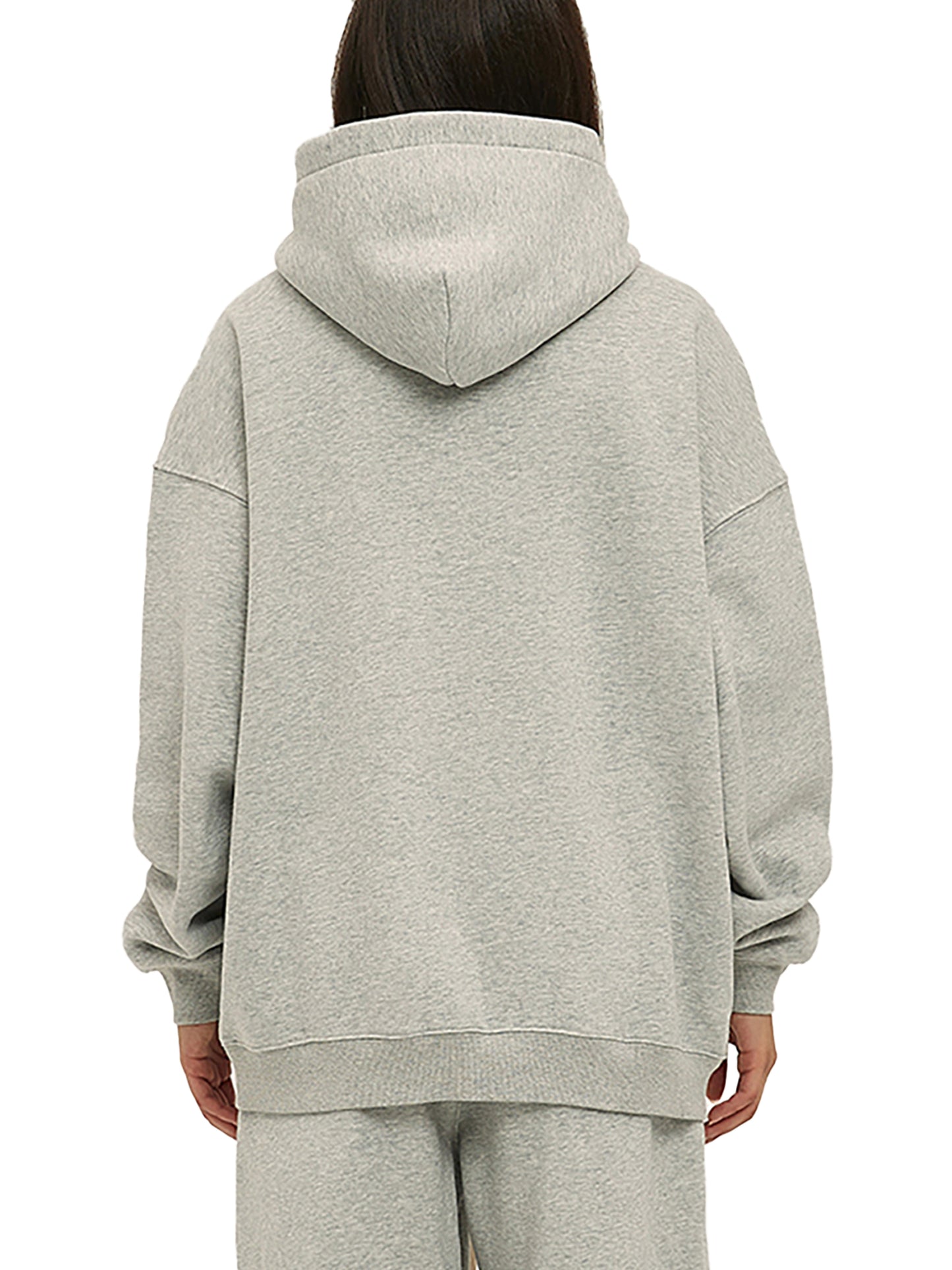 Oversize Fleeced Hoodie Smiley Face