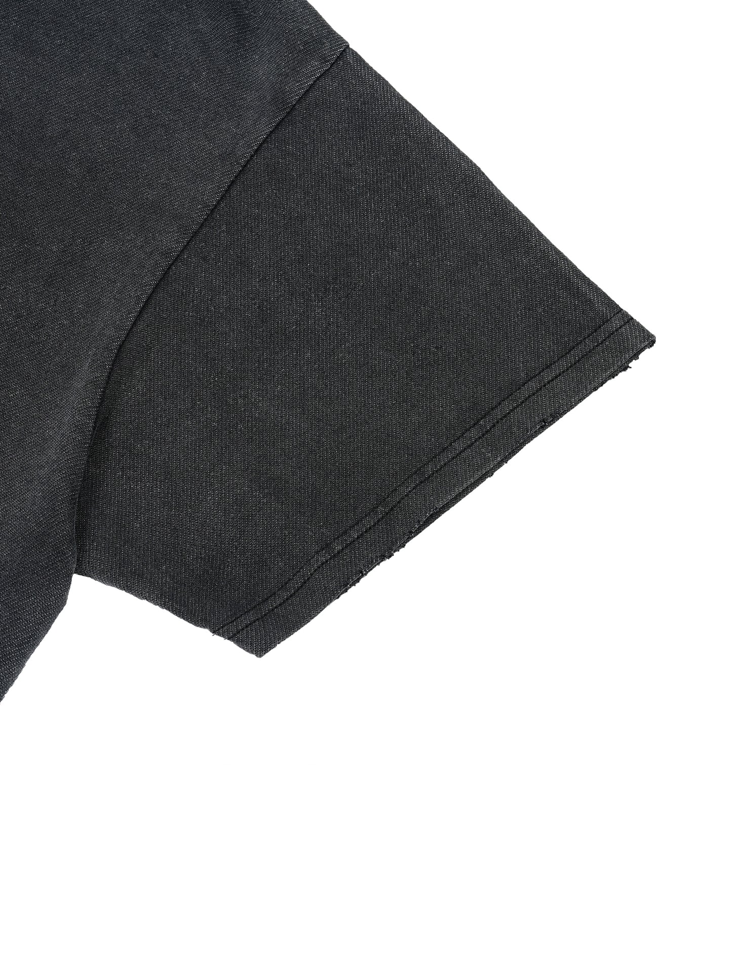 Vintage Wash Boxy Distressed Hem T-Shirt Broken Heart