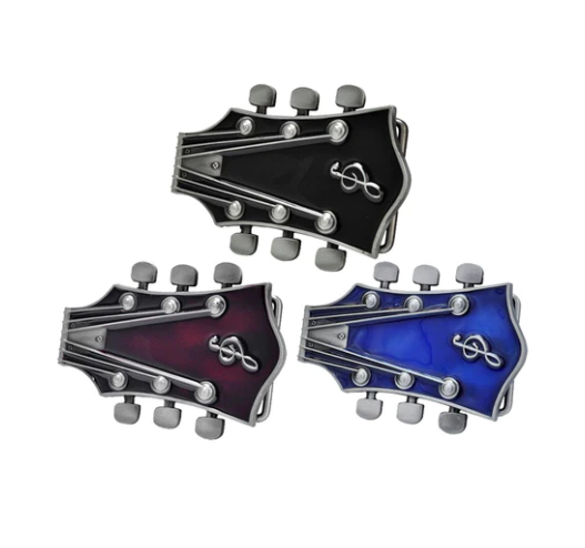Musical Guitar Belt Buckle 1229