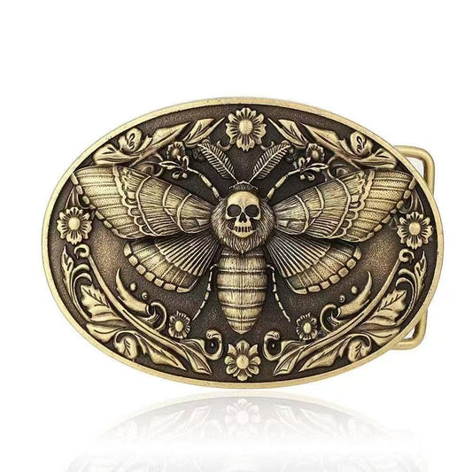 BRONE OVAL Mothman Belt Buckle 1822BNZ